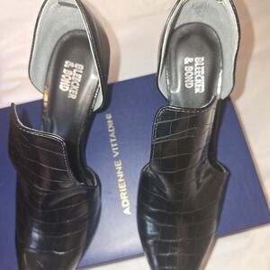 Bleecker & Bond Black Croc-Effect Women's Heels